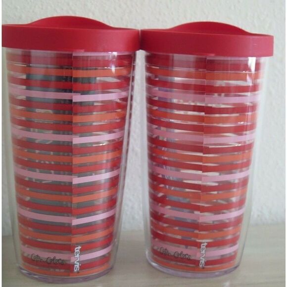 Tervis Tumbler 16 oz w/Travel Lid, Love Stripes, Set of 2 - Picture 2 of 6
